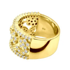 18K White Gold Round Diamond Ladies Ring 0.82ct 12.8mm -Urban Jewels Shop 18k gold round diamond ladies ring 082ct p 32552 backye