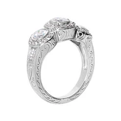 18K White Gold Round Diamond Ladies Ring 0.84ct 4.2mm -Urban Jewels Shop 18k gold round diamond ladies ring 084ct p 32900 back white 20220420 20220426