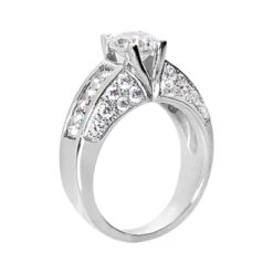 18K White Gold Round Diamond Ladies Ring 2.52ct 8.5mm -Urban Jewels Shop 18k gold round diamond ladies ring 252ct p 32924 back white 20220426