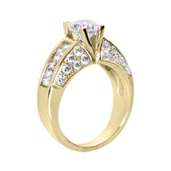 18K White Gold Round Diamond Ladies Ring 2.52ct 8.5mm -Urban Jewels Shop 18k gold round diamond ladies ring 252ct p 32924 back yellow 20220426