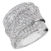 18K White Gold Round Diamond Ladies Ring 2.90ct