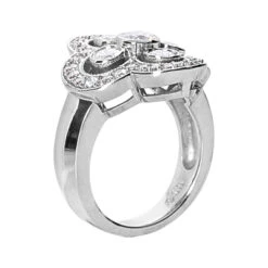 18K White Gold Round Diamond Right Hand Ladies Ring 1.33ct -Urban Jewels Shop 18k gold round diamond right hand ladies ring 133ct p 31471 back white 20220420 20220426