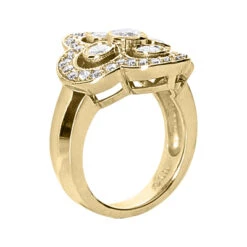 18K White Gold Round Diamond Right Hand Ladies Ring 1.33ct -Urban Jewels Shop 18k gold round diamond right hand ladies ring 133ct p 31471 back yellow 20220426