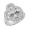 18K White Gold Round Diamond Right Hand Ladies Ring 1.33ct