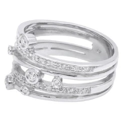 18K White Gold Round Diamond Right Hand Women's Ring 0.40ct -Urban Jewels Shop 18k gold round diamond right hand womens ring 040ct p 31589 backwh