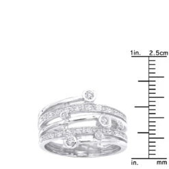 18K White Gold Round Diamond Right Hand Women's Ring 0.40ct -Urban Jewels Shop 18k gold round diamond right hand womens ring 040ct p 31589 rulerwh