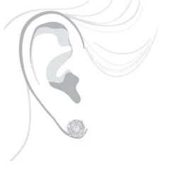 18K White Gold Round Diamond Stud Earrings 4ct Oversized Cluster Earrings -Urban Jewels Shop 18k gold round diamond stud earrings 4ct oversized cluster earrings 4