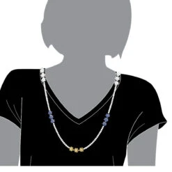 18K White Gold Ruby & Sapphire White Yellow Diamond Flower Necklace For Women 33c -Urban Jewels Shop 18k gold ruby sapphire white yellow diamond flower necklace for women 33c bodwh