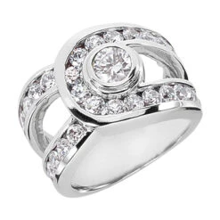 18K White Gold Women's Diamond Ring 2.81ct