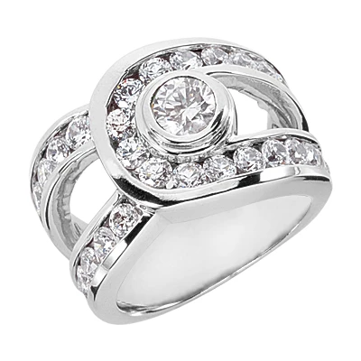 18K White Gold Women's Diamond Ring 2.81ct 1 18K White Gold Women's Diamond Ring 2.81ct