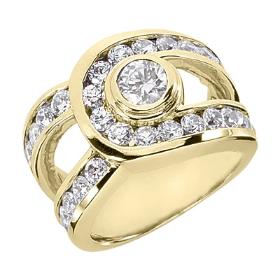 18K White Gold Women's Diamond Ring 2.81ct 2 18K White Gold Women's Diamond Ring 2.81ct - Image 2