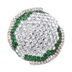 18K Yellow Gold Womens Statement Ring Unique 11 Carat Diamond Emerald Ladies Ring 8 18K Yellow Gold Womens Statement Ring Unique 11 Carat Diamond Emerald Ladies Ring -Urban Jewels Shop 18k gold womens statement ring unique 11 carat diamond and emerald ladies ring rose