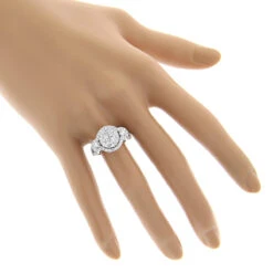 2 Carat Diamond Engagement Ring Cluster Set Diamonds 14K White Gold By Luxurman 10 2 Carat Diamond Engagement Ring Cluster Set Diamonds 14K White Gold By Luxurman -Urban Jewels Shop 2 carat diamond engagement ring cluster set diamonds 14k gold by luxurman bodwh