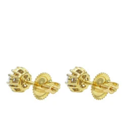 2 Carat Look 14K Yellow Gold Cluster Diamond Stud Earrings For Women 1/2ct By Luxurman 9 2 Carat Look 14K Yellow Gold Cluster Diamond Stud Earrings For Women 1/2ct By Luxurman -Urban Jewels Shop 2 carat look 14k gold cluster diamond stud earrings for women 12ct by luxurman backye