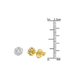 2 Carat Look 14K Yellow Gold Cluster Diamond Stud Earrings For Women 1/2ct By Luxurman 11 2 Carat Look 14K Yellow Gold Cluster Diamond Stud Earrings For Women 1/2ct By Luxurman -Urban Jewels Shop 2 carat look 14k gold cluster diamond stud earrings for women 12ct by luxurman rulerye