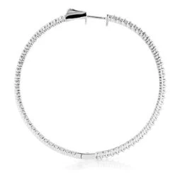 2 Inch Diamond Hoop Earrings 1ct 14K Yellow Gold Inside Out Hoops 9 2 Inch Diamond Hoop Earrings 1ct 14K Yellow Gold Inside Out Hoops -Urban Jewels Shop 2 inch diamond hoop earrings 09ct 14k gold inside out hoops 2