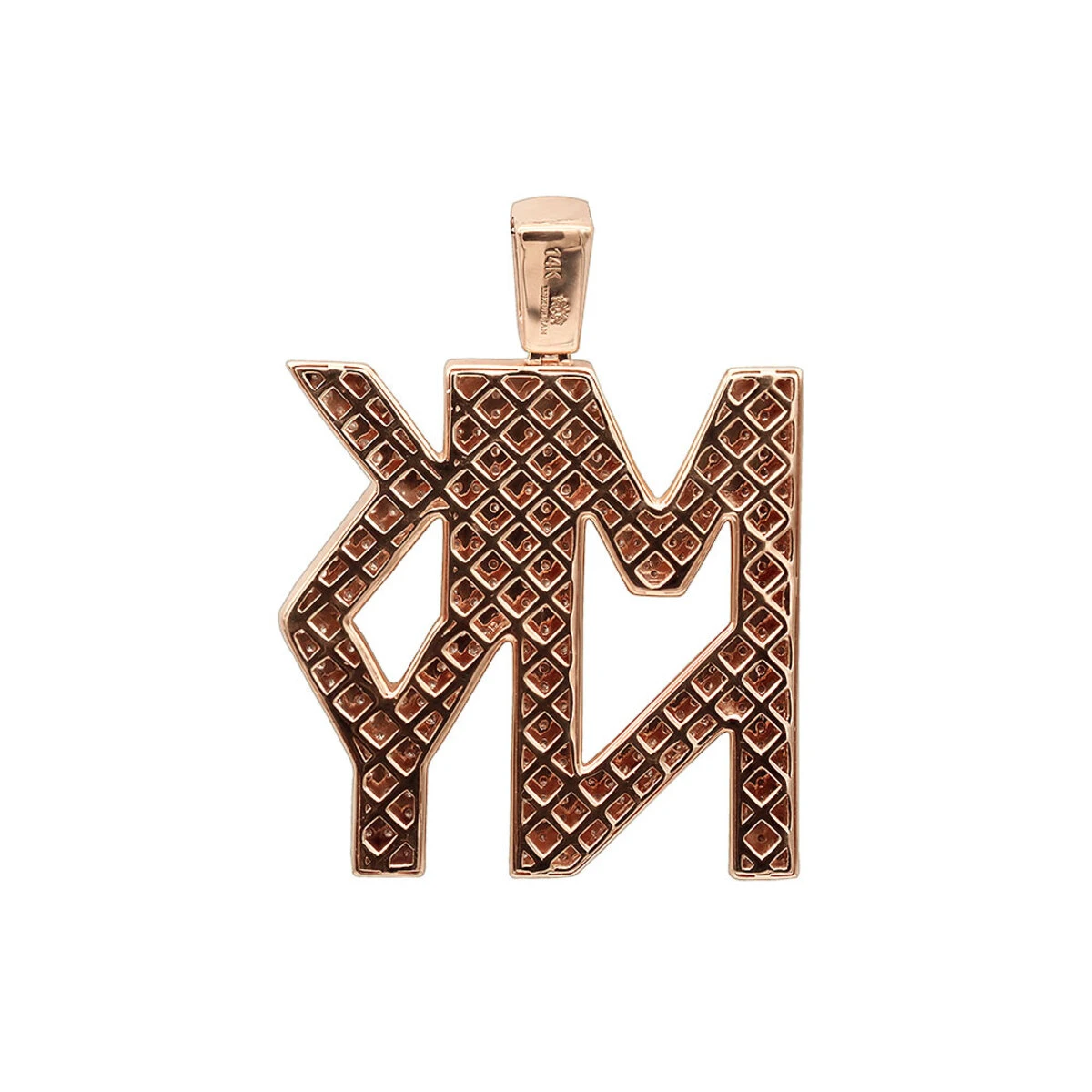 2 Inch Men's Custom Diamond Pendant 14K Yellow Gold 4 Letter Initials 3 Carats 6 2 Inch Men's Custom Diamond Pendant 14K Yellow Gold 4 Letter Initials 3 Carats - Image 6