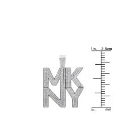 2 Inch Men's Custom Diamond Pendant 14K Yellow Gold 4 Letter Initials 3 Carats 15 2 Inch Men's Custom Diamond Pendant 14K Yellow Gold 4 Letter Initials 3 Carats -Urban Jewels Shop 2 inch mens custom diamond pendant solid 14k gold 4 letter initials 3 carats 100586 ruler