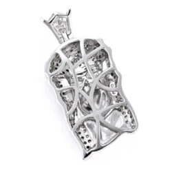 Jesus Head Charm: Mini Jesus Diamond Pendant 0.69ct 10K White Gold 8 Jesus Head Charm: Mini Jesus Diamond Pendant 0.69ct 10K White Gold -Urban Jewels Shop 205230backwh backwh
