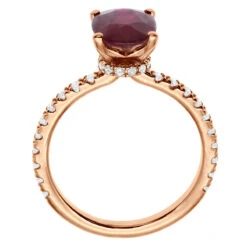 2.8ct Diamonds & Ruby Ring For Women 18K Yellow Gold Engagement Ring By Luxurman 13 2.8ct Diamonds & Ruby Ring For Women 18K Yellow Gold Engagement Ring By Luxurman -Urban Jewels Shop 28ct diamonds oval ruby ring for women 18k gold engagement ring by luxurman 018401 back rose 1675828848