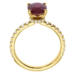 2.8ct Diamonds & Ruby Ring For Women 18K Yellow Gold Engagement Ring By Luxurman 12 2.8ct Diamonds & Ruby Ring For Women 18K Yellow Gold Engagement Ring By Luxurman -Urban Jewels Shop 28ct diamonds oval ruby ring for women 18k gold engagement ring by luxurman 018401 back yellow 1675828848