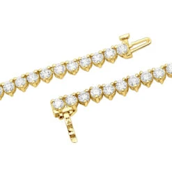 3 Prong Diamond Eternity Chain For Men And Women 14K Yellow Gold Tennis Necklace 14 3 Prong Diamond Eternity Chain For Men And Women 14K Yellow Gold Tennis Necklace -Urban Jewels Shop 3mm iced out eternity diamond chain for men women 14k gold tennis necklace 804063 backye