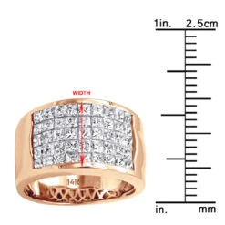 5 Row Princess Cut Diamond Ring 2.52ct 14K White Gold Wedding Band 20 5 Row Princess Cut Diamond Ring 2.52ct 14K White Gold Wedding Band -Urban Jewels Shop 5 row princess cut diamond ring 252ct 14k gold wedding band p 46444 rulerro
