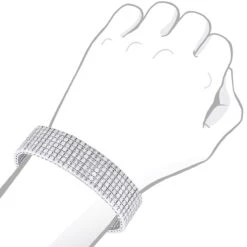 7 Row Diamond Bracelet For Men 1.20ct Sterling Silver -Urban Jewels Shop 7 row diamond bracelet for men 120ct sterling silver bod