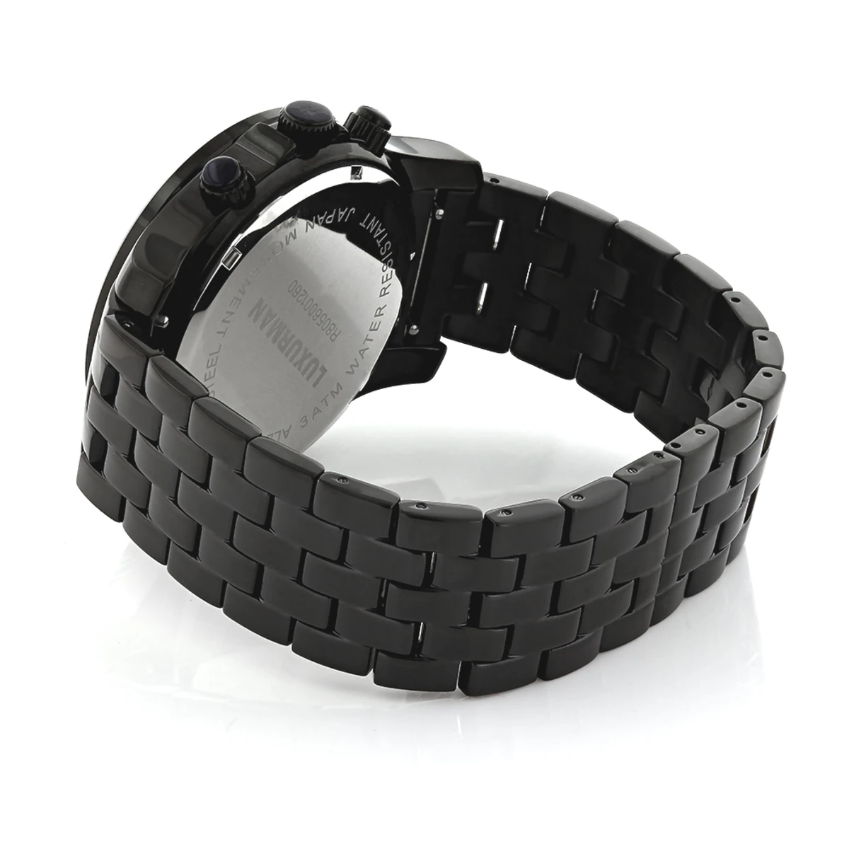 Luxurman Watches Men's Black Diamond Watch 2.25ct 2 Luxurman Watches Men's Black Diamond Watch 2.25ct - Image 2