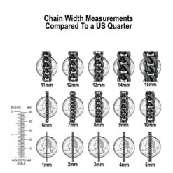 Men's Diamond Tennis Chain 10K Yellow Gold Affordable 2 Row Necklace 1ct 30 Men's Diamond Tennis Chain 10K Yellow Gold Affordable 2 Row Necklace 1ct -Urban Jewels Shop Chains Sizing Comparison Coin 9