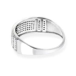 Affordable 10K White Gold Men's Diamond Wedding Band 0.42ct -Urban Jewels Shop affordable 10k gold mens diamond wedding band 042ct backwh