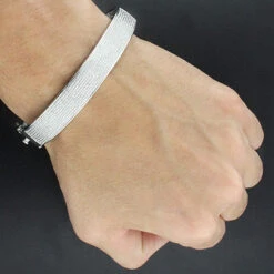 Affordable Men's Diamond Bracelet Bangle 1.76ct Sterling Silver -Urban Jewels Shop affordable mens diamond bracelet bangle 146ct sterling silver p 47446bod