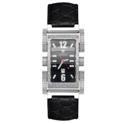Aqua Master Diamond Ladies Black Watch 2.75ct Flex