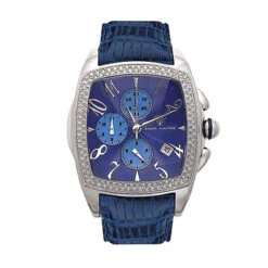 Aqua Master Men's Diamond Watch 1.50ct Blue