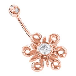 Belly Button Ring 14K White Gold Diamond Belly Sun 0.77 -Urban Jewels Shop belly button rings 14k gold diamond belly ring sun 077 p 6273 ro