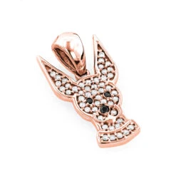 Black And White Diamond Dog Pendant 0.51ct 14K White Gold 7 Black And White Diamond Dog Pendant 0.51ct 14K White Gold -Urban Jewels Shop black and white diamond dog pendant 051ct 14k gold p 48385 ro