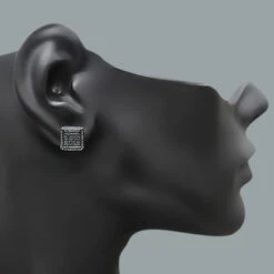 Black Diamond Cube Earrings 0.50ct Silver Black PVD 5 Black Diamond Cube Earrings 0.50ct Silver Black PVD -Urban Jewels Shop black diamond cube earrings 050ct silver black pvd p 46786bod