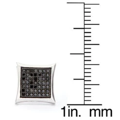 Black Diamond Earrings 0.50ct Sterling Silver -Urban Jewels Shop black diamond earrings 050ct sterling silver p 44201 ruler