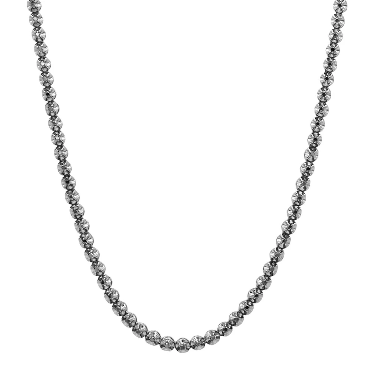 Black Diamond 10K Black Gold Eternity Diamond Chain Necklace 20in-40in 1 Black Diamond 10K Black Gold Eternity Diamond Chain Necklace 20in-40in