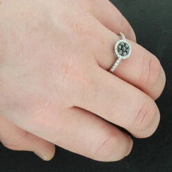 Black Diamond Promise Ring 14K White Gold 0.52ct 5 Black Diamond Promise Ring 14K White Gold 0.52ct -Urban Jewels Shop black diamond promise ring 14k 052ct p 6870bod