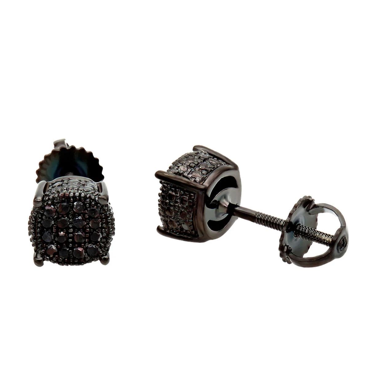 Black Diamond Stud Earrings 0.25ct Sterling Silver 1 Black Diamond Stud Earrings 0.25ct Sterling Silver