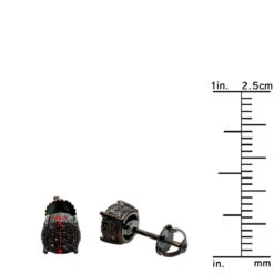 Black Diamond Stud Earrings 0.25ct Sterling Silver 7 Black Diamond Stud Earrings 0.25ct Sterling Silver -Urban Jewels Shop black diamond stud earrings 025ct sterling silver p 45412 ruler