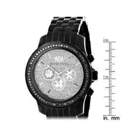 Black Diamond 2.25ct Luxurman Men's Watch Encrusted Dial 9 Black Diamond 2.25ct Luxurman Men's Watch Encrusted Dial -Urban Jewels Shop black diamond watches luxurman mens watch 225ct p 46708 ruler