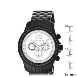 Black Diamond Luxurman Men's Watch 2.25ct -Urban Jewels Shop black diamond watches luxurman mens watch 225ct ruler