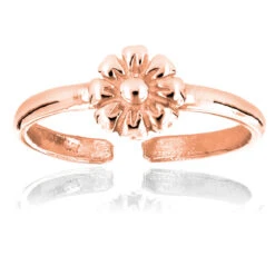 Adjustable Solid 14K White Gold Toe Ring Flower 6 Adjustable Solid 14K White Gold Toe Ring Flower -Urban Jewels Shop body jewelry adjustable 14k solid gold toe ring flower p 5972 ro