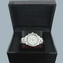 Breitling Super Avenger 5 Carat Diamond Bezel Watch -Urban Jewels Shop breitling 1884 chronometre certifie 7 carat diamond bezel watch custom 4