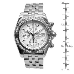 Men's Breitling Diamond Watch Windrider A13356 Chronomat Evolution 1.14ct -Urban Jewels Shop breitling diamond watch windrider a13356 chronomat evolution 114ct ruler