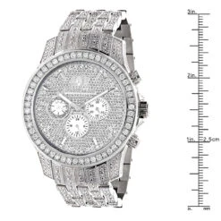 Bust Down Luxurman Raptor Men's Diamond Watch 4 Carat -Urban Jewels Shop bust down watches fully iced out luxurman mens diamond watch 4 carat raptor 968538 ruler