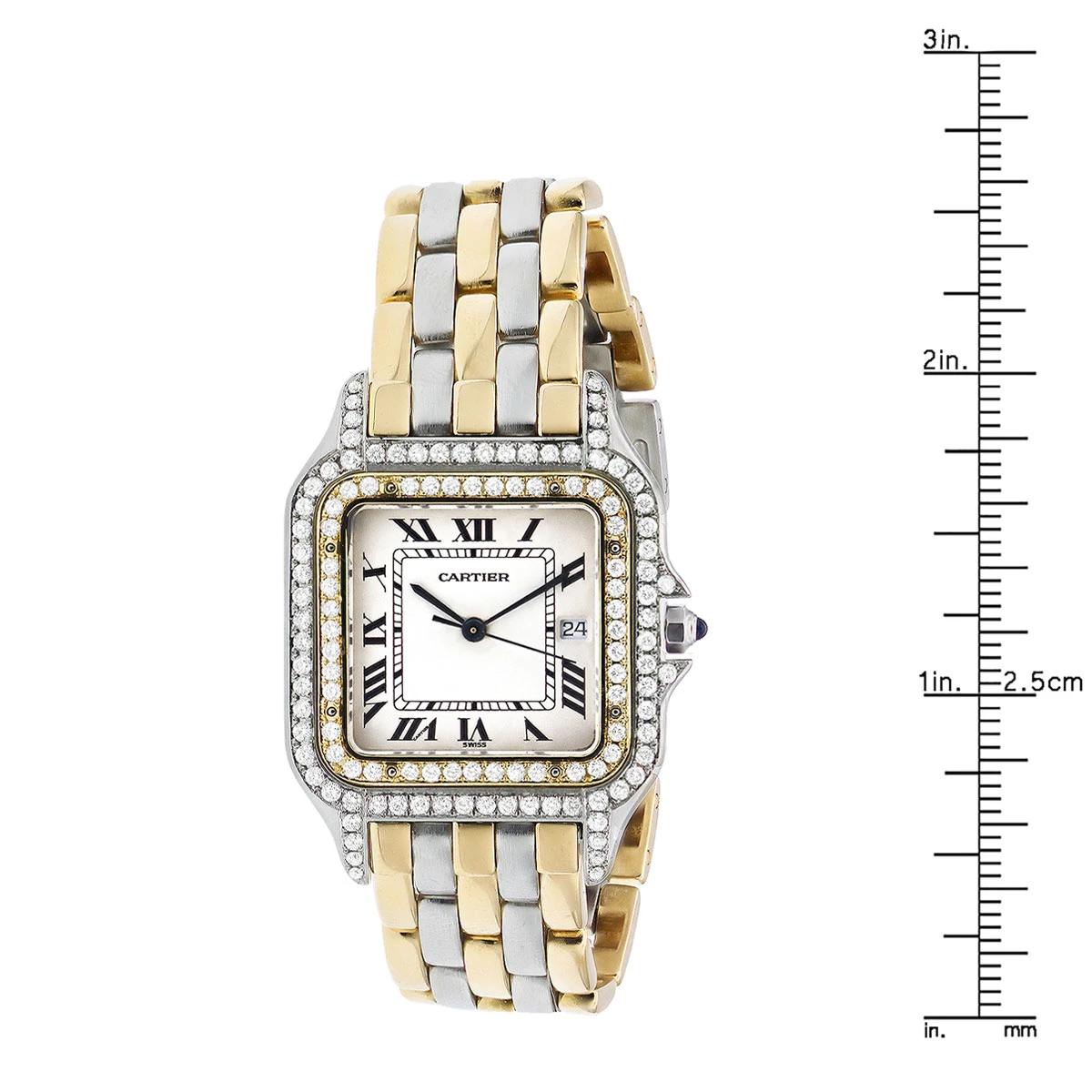 Cartier Women's Diamond Watch 27mm Panthere 18K Gold & Steel Two Tone 4 Cartier Women's Diamond Watch 27mm Panthere 18K Gold & Steel Two Tone - Image 4