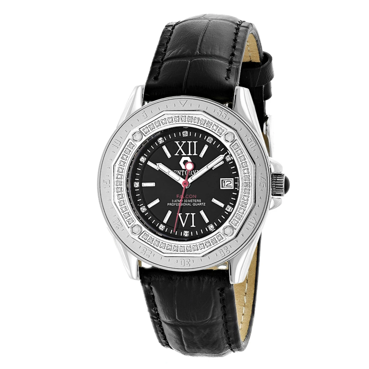 Centorum Elegant Black Dial Diamond Watch 0.50ct 1 Centorum Elegant Black Dial Diamond Watch 0.50ct